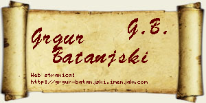 Grgur Batanjski vizit kartica